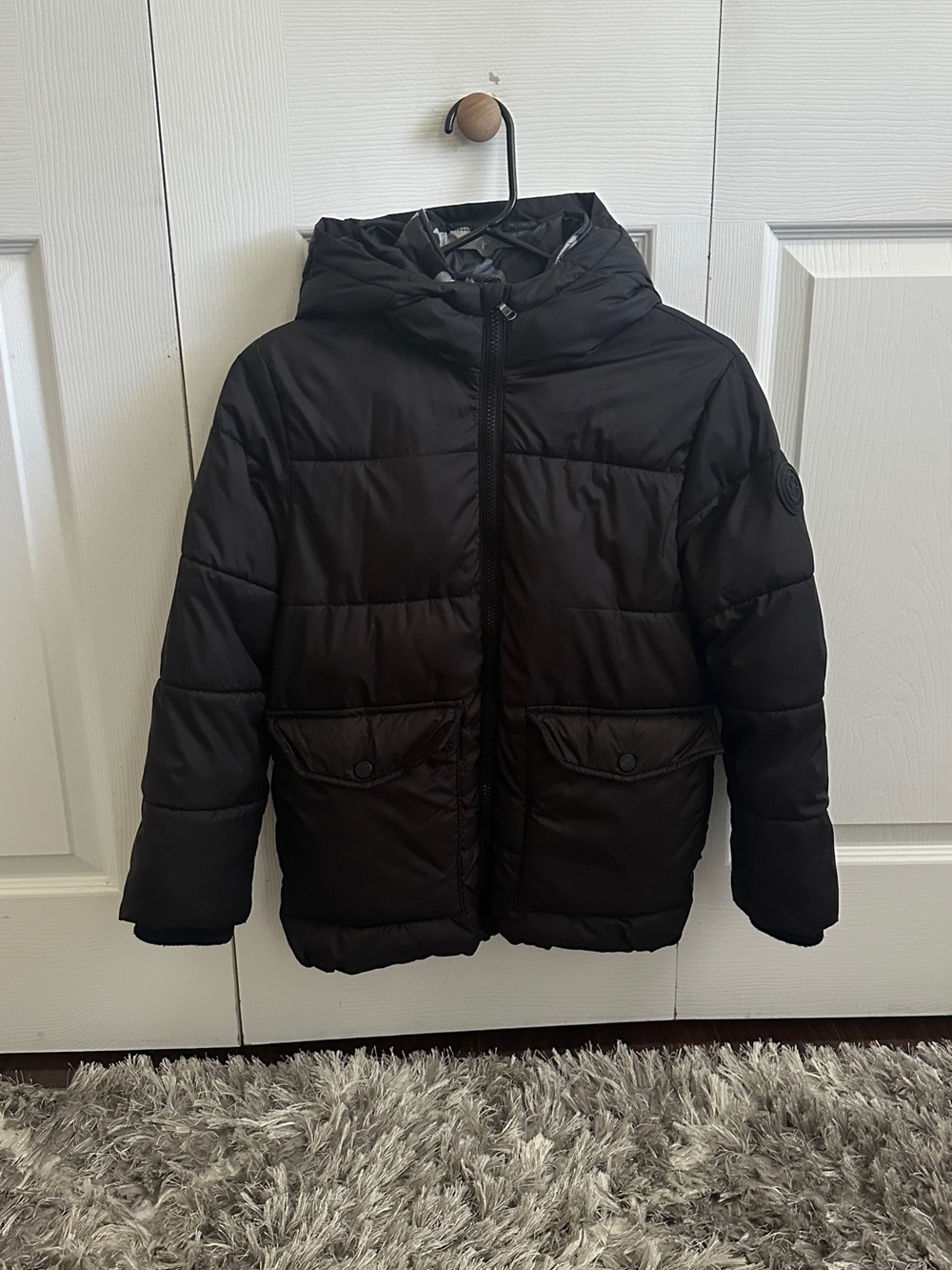 Michael Kors Kids Black Hooded Puffer Coat